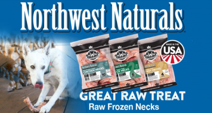 Treat your dog to raw frozen poultry neck treats from NorthWest Naturals