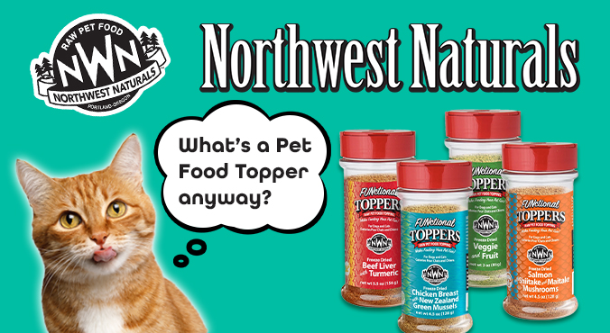 Northwest Naturals pet food toppers are a delicious, nutritious addition to your dog or cat's diet